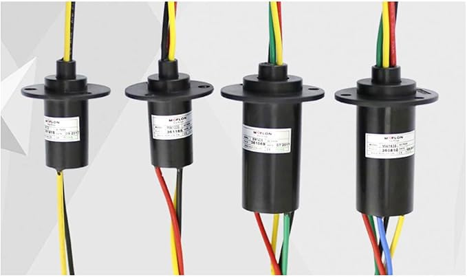 Taidacent 3 Wires 4 Wires 5A 10A 15A 30A Electrical Slip Ring Collector Ring Rotary Electrical Contact Joint Rotary Connector Commutator (5 Wires 30A Diameter 31mm)