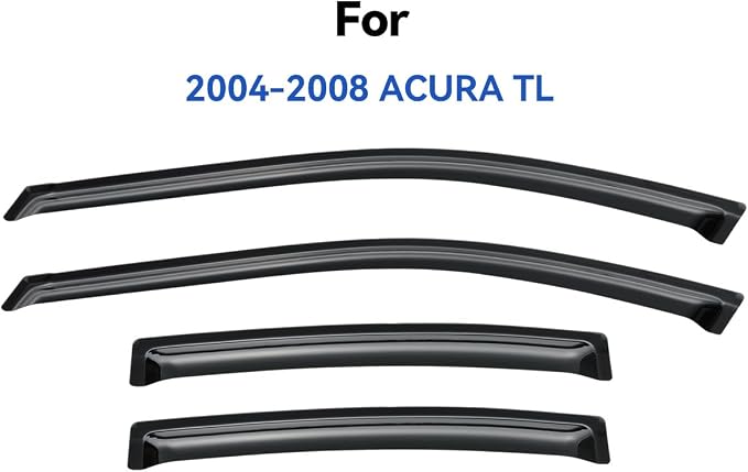 Window Visors Rain Guards for 2004 2005 2006 2007 2008 Acura TL, Out-Channel Window Vent Wind Deflectors Visors Shades for 04 05 06 07 08 Acura TL