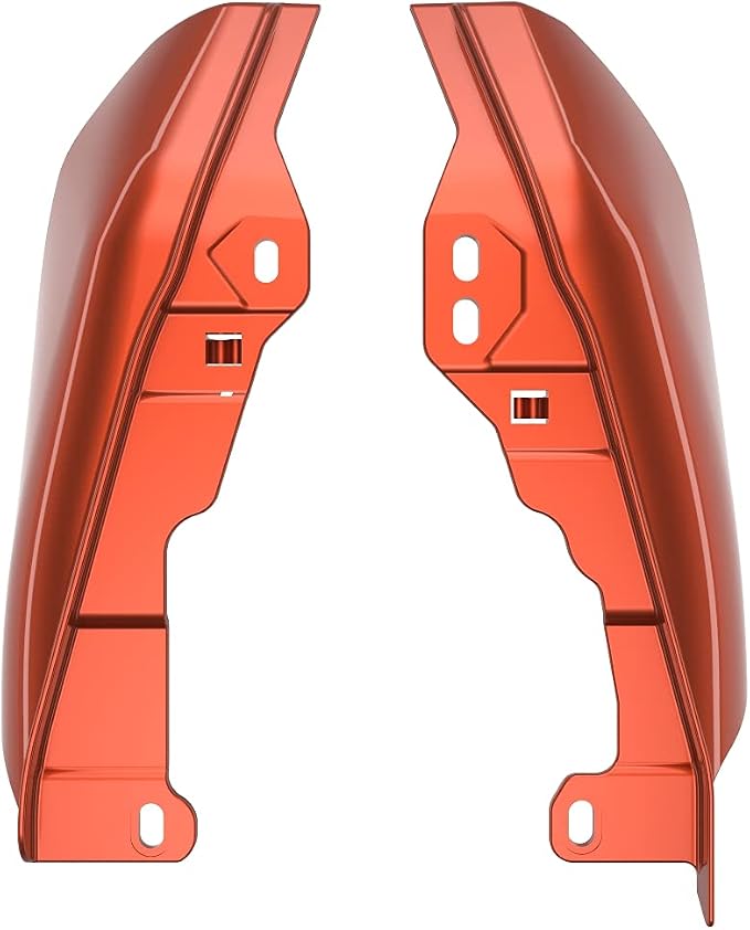Advanblack 2024 RG Mid Frame Air Deflectors Compatible for Harley Touring Street Glide, Road King, Electra Glide, 2009-2025(Orange Lava)