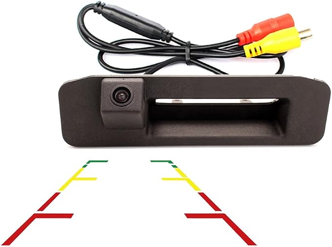 Vlicevrn CCD Car Rear View Camera Trunk Handle with Fish Eye Lens Night Vision Backup Parking Camera Waterproof IP68 Vehicle Camera for Mercedes Benz GLK GLA GLC GLE A180 A200 A260 GLK280 GLK300