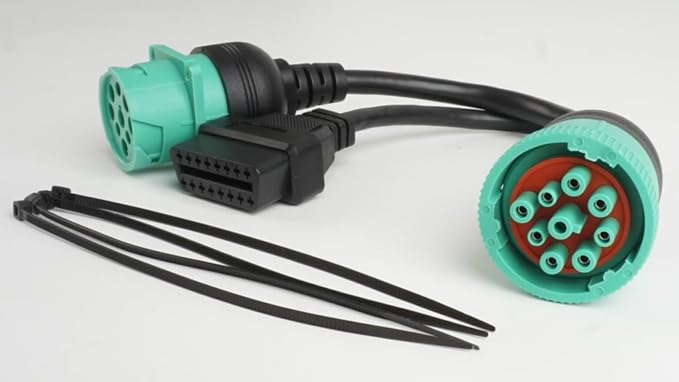 J1939 Male to J1939 Female and OBD2 Splitter Cable (5pcs)