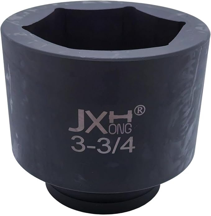 1-1/2" Drive Impact Socket, 6-Point, Heat Treated Cr-Mo Steel – Heavy Duty for Hydraulic Impact Wrench (3-3/4")