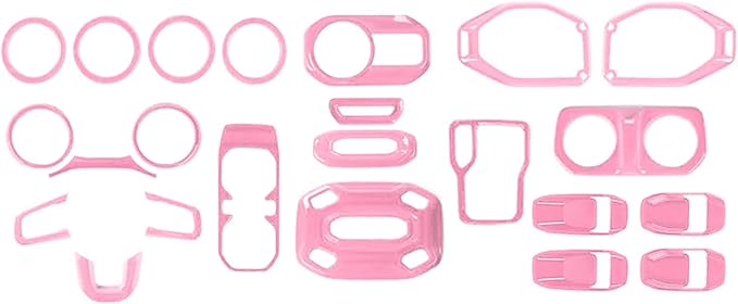 23PCS Full Set Interior Decor Trim Kits Fit for 2018-2023 Jeep Wrangler JL JLU & Gladiator JT 4Door Dashboard Cup Holder Headlight Switch Gear Shift Roof Speaker Map Light Inner Door Bowl Trim
