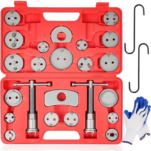 DAYUAN Upgraded 3 Pcs 1-1/8 inch to 3-1/2 inch Exhaust Pipe Expander Tool Set Bundle with 27Pcs Brake Caliper Compression Tool Set