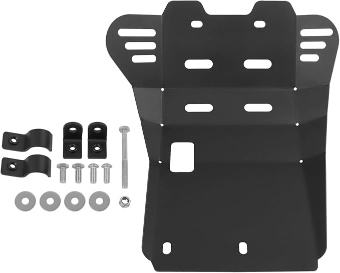 Motorcycle Skid Plate Replacement for Yamaha TW200 1987-2025 Under Engine Protection Aluminum Bash Plate(Black)