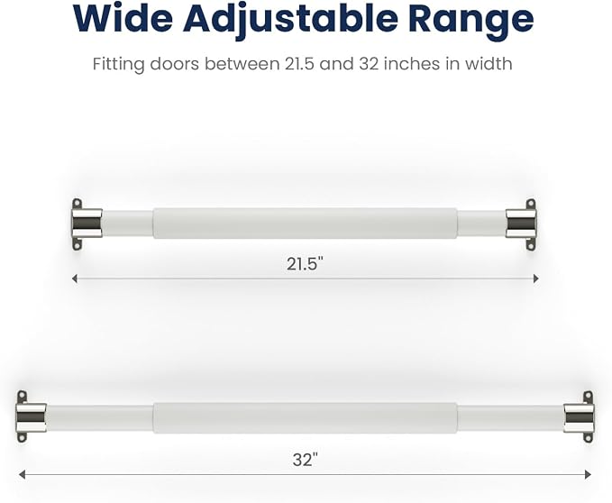 Safoner RV Screen Door Support Bar Handle with Metal Base | Adjustable 21.5"-32" Length | Ideal for Campers and Travel Trailers | RV Door Accessories
