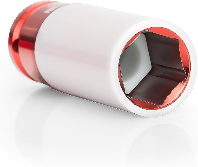 OEMTOOLS 25583 3 Piece 1/2" Drive Wheel Protector Impact Socket Set, Extra Thin Wall Socket Set, Keeps Lug Nuts and Wheels Protected, CR-MO Metric Socket Set