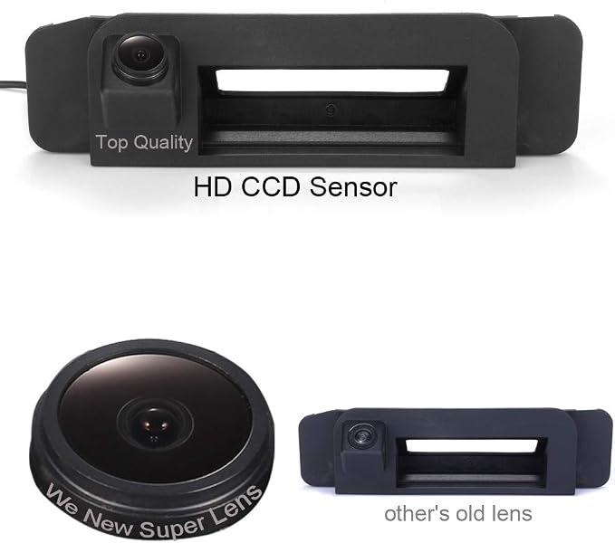 Super Pro HD Car Reversing System Parking Assistance -Waterproof Trunk Handle Reversing Camera, for Mercedes-Benz 15-17 C W205/CLA C200L C180L C260L/B200/GLA200/E300L/200L/260/200 Sports Version