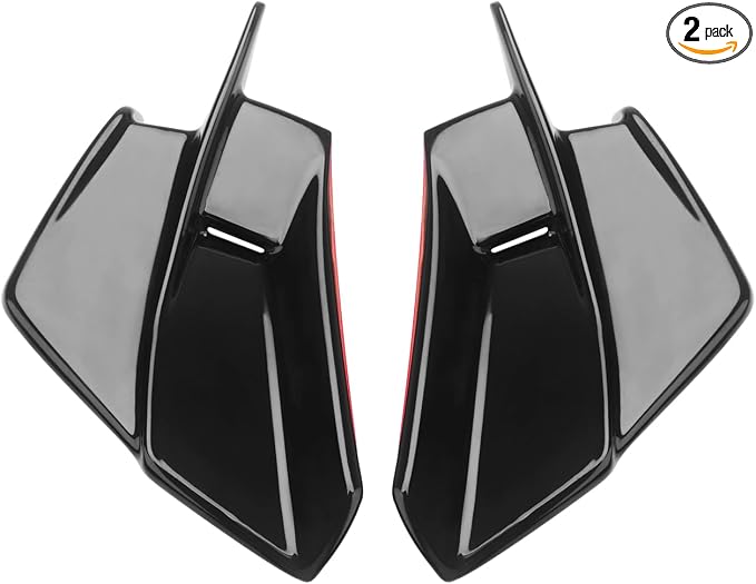 Motorcycle Winglets Wind Deflector Fairing Kits for Kawasaki Ninja ZX-4RR ZX-4R ZX-25R 2019-2024 Side Spoiler Wings Trim Exterior Adhesive Accessories (Vivid Black)