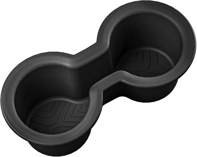 smabee 2nd Row Cup Holder Inserts for Honda Pilot 2023 204 2025 2026 TPE Accessories Drinks Holder Box Rear Cup Holder Insert Car Interior Black