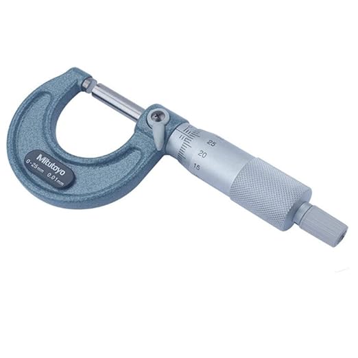 Mitutoyo 103-139-10 Outside Micrometer, Baked-enamel Finish, Ratchet Stop, 50-75mm Range, 0.01mm Graduation, +/-0.002mm Accuracy | 0.01mm Graduation
