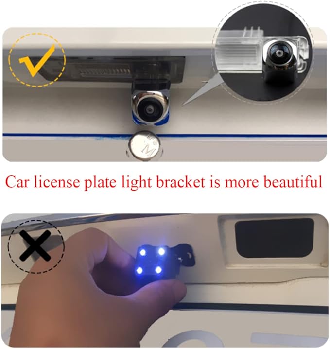 Vlicevrn HD Fisheye Vehicle Car Rear View Camera Fixed Parking Line Night Vision Backup Parking Camera for Toyota RAV4 XA30 / Toyota Vanguard XA30 2005~2012 (Spare Wheel On Door )