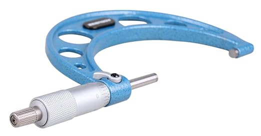 Accusize Industrial Tools Outside Micrometer, 3-4", EG00-0004 | 3-4", Ultra-Precision, Carbide Tipped, M-Type, Resolution 0.0001", Ratchet Friction Thimble, Solid Storage Case