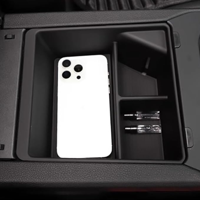 Car Central Control Armrest Storage Box Center Console Organizer Tray Storage Box For Porsche Cayenne 2024-2026 Interior Accessories Gear Shift Panel Storage Tray Insert Box (Style 2 Black)