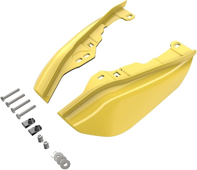Advanblack 2024 RG Mid Frame Air Deflectors Compatible for Harley Touring Street Glide, Road King, Electra Glide, 2009-2025(Industrial Yellow)
