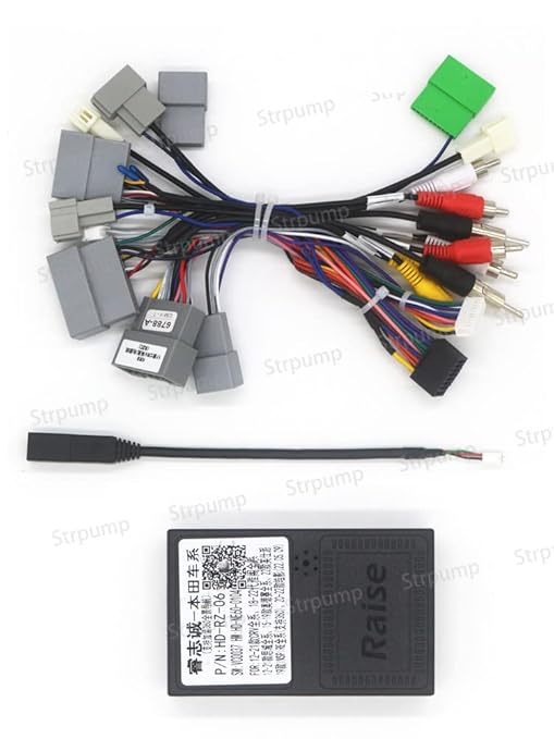 16pin Car Radio Stereo Power Retrofit Harness Cable Wire for Honda Civic 1.5T 16-20 CRV 17-22 Breeze 2020+Canbus Box Antenna USB Adapter High Trim Support OEM Camera