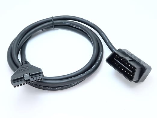 OBD2 Cable for PT30 ELD Logbook,ECM/DOT-Square Black Heavy Duty OBDII Cable