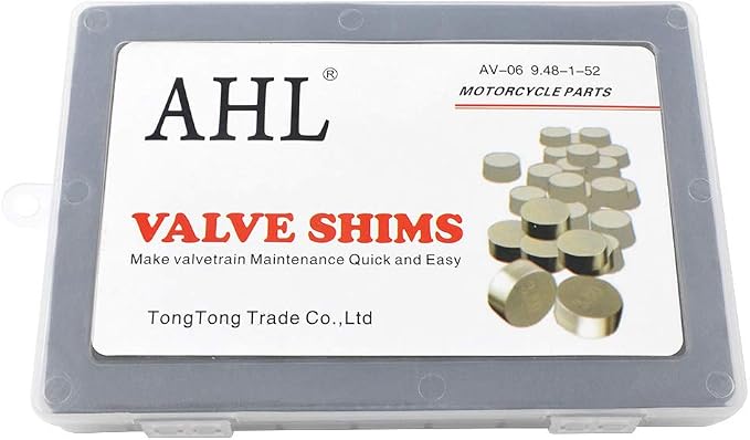 AHL 9.48mm O.D. 1.20mm-4.00mm Thick Adjustable Valve Shim Kit for Honda TRX450R TRX450 R 2004-2009 TRX450ER Electric Start 2006-2009 (52pcs)
