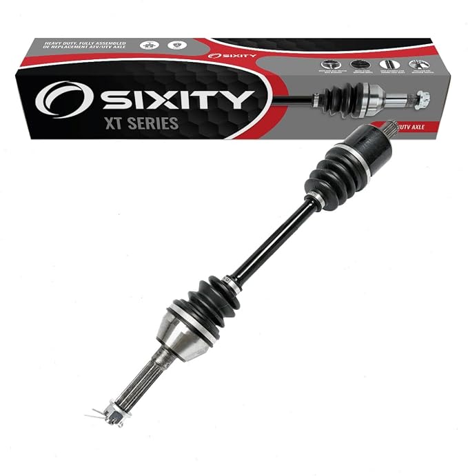 Sixity XT Front Left CV Axle for Polaris ACE 500 570 EPS 900 SP 2015-19 | Sportsman. Complete axle assembly with a 5140 chrome steel shaft, inboard and outboard CV joints, fully assembled