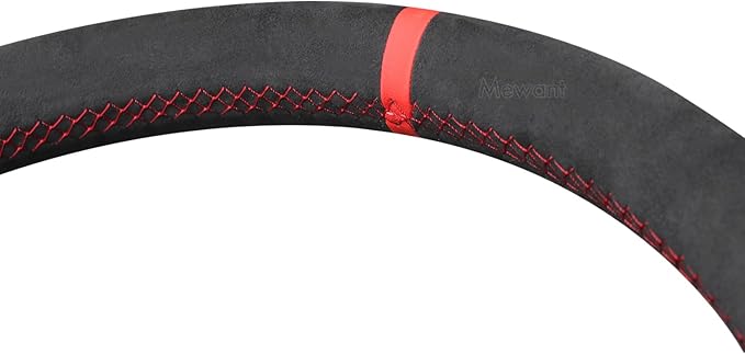 MEWANT Hand Stitch Car Steering Wheel Protector Wrap Cover for GMC Sierra 1500 2019-2023 / Sierra 1500 Limited 2022 / Sierra 2500 2020-2024 / Sierra 3500 2020-2024 / Yukon (XL) 2021-2023 Accessories