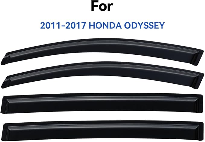 Window Visors Rain Guards for 2011-2017 Honda Odyssey, Out-Channel Window Vent Wind Deflectors Visors Shades for 11 12 13 14 15 16 17 Honda Odyssey