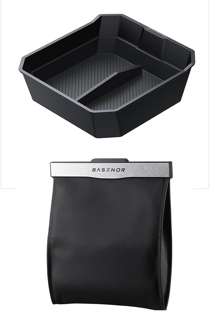 BASENOR Tesla Cybertruck Center Console Organizer and Cybertruck Trash Can
