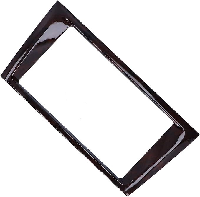 Central Console Frame, 2?Din Radio Fascia Car Stereo Navigation Refitted Dash Panel Kit Frame Mahogany Fit for Avalon 2000?2004