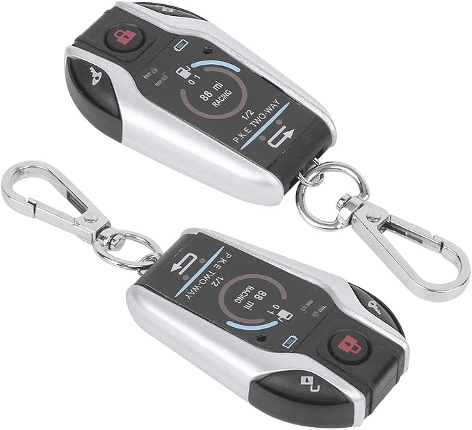 Qiilu 12V 2 Way Motorcycle Security Alarm System with Remote Control, Anti-Theft Security Burglar Alarm System