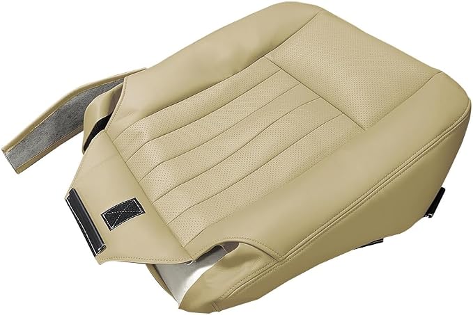 Passenger Side Bottom Seat Cover Replacement Perforated Compatible with Lincoln Navigator 2005-2006 Microfiber Leather Tan