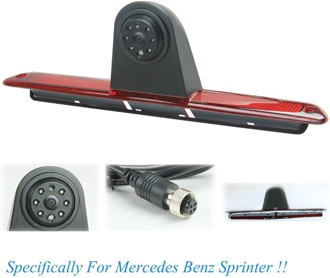Brake Light Reversing Backup Camera Kit with 7'' TFT LCD Monitor for 2007-2018 Mercedes Benz Sprinter/Dodge Sprinter/VW C Rafter Vans Parking Safety…