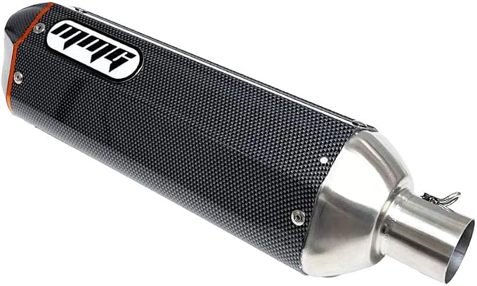 MMG Exhaust System Muffler for GY6 50cc 4 Stroke Scooters (Carbon Fiber Finish)
