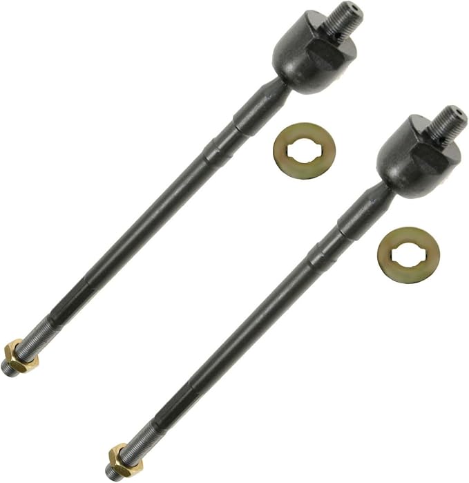 TRQ Front Inner Tie Rod Set 2 Piece Compatible with 2003-2006 Mitsubishi Outlander