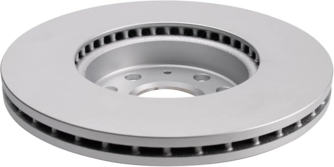 TRQ Front Brake Rotor Set G Coated Compatible with 2009-2016 Audi A3 2009-2016 A3 Quattro 2005-2023 Volkswagen Jetta Golf Beetle Eos Rabbit Taos e-Golf Golf SportWagen GTI