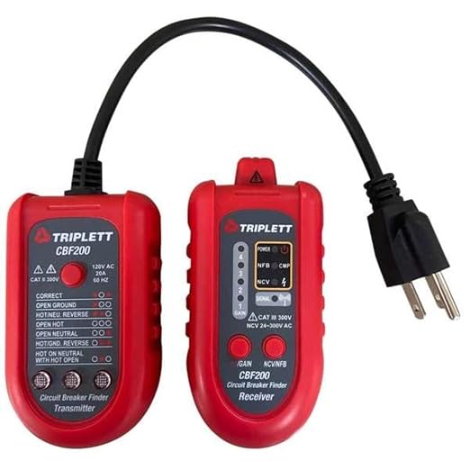 Triplett CBF200 3-in-1 Circuit Breaker Finder, GFCI Receptacle Tester, and Non-Contact AC Voltage Detector,Black