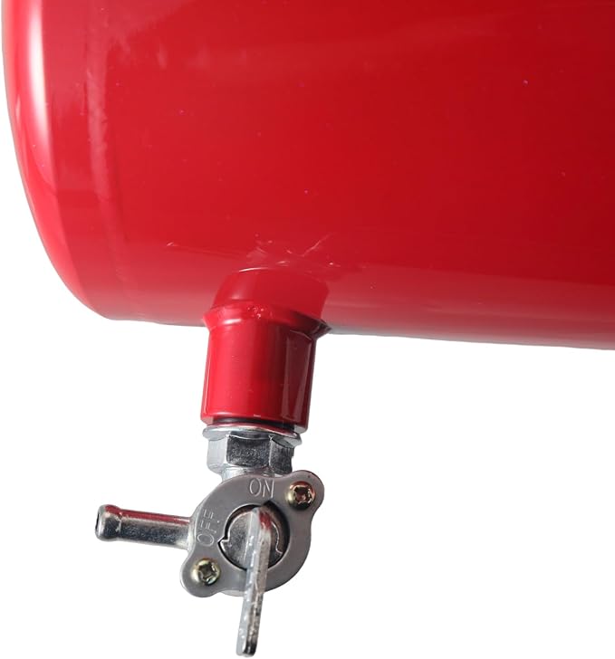 Upgraded 10x4.5" Aluminum alloy welding Gas Fuel Tank Cylinder(Premium Glossy Paint Finish Red) For Predator 212cc 196cc/6.5HP Go Kart and Gas Mini Bike,For Coleman CT200U BT200X CT200u-ex