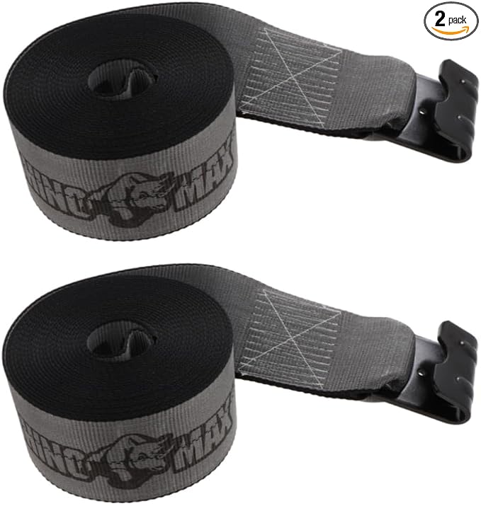 Belgrade Parts & Service, Inc. Kinedyne Genuine OEM 4630D3 4" by 30' Rhino MAX Flat Hook Winch Strap Working Load Limit 6,670 Lbs. / 3,025 Kgs. Pack of 2