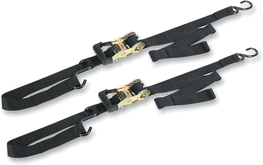 Ancra 49970-102 Black Big Bike Gradual Release Ratcheting Integra Tie Down - Pair