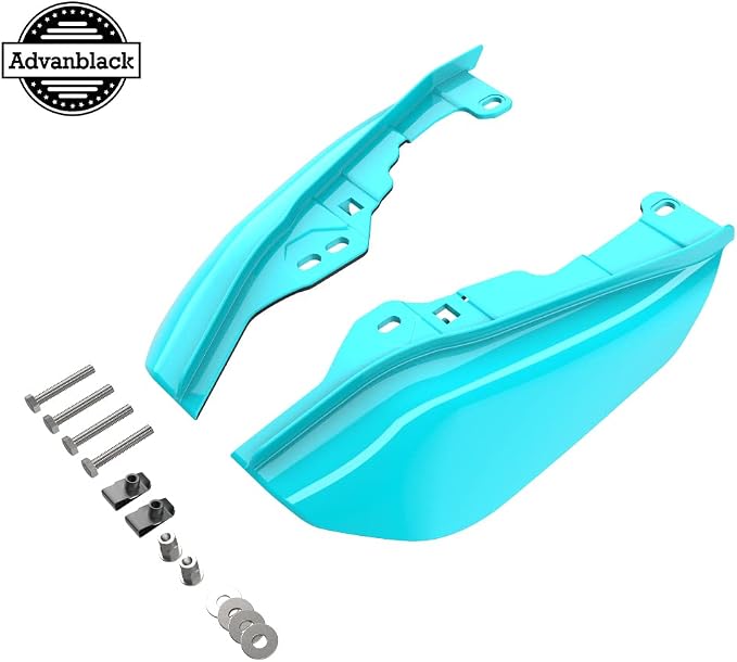 Advanblack 2024 RG Mid Frame Air Deflectors Compatible for Harley Touring Street Glide, Road King, Electra Glide, 2009-2025(Frosted Pearl)
