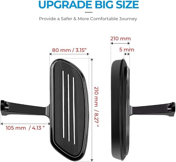 KEMIMOTO Passenger Floorboards with Mount Bracket Kits Compatible with 1993-2024 2025 Touring Road Glide Street Glide Road King Passenger Foot Pegs Black