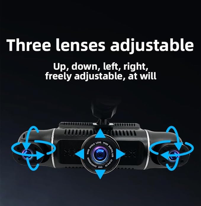 4 Cameras 1080P Dash Cam 4 Lens 3 Inch IPS Screen Car Black Box WiFi APP Control G-Sensor Car Driving Video Recorder Free 128GB TF Card