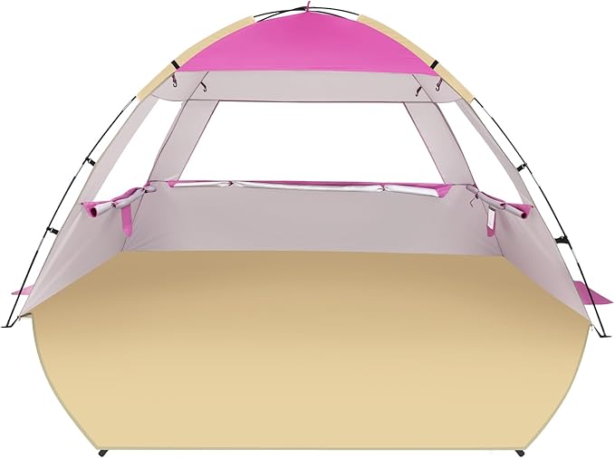 Venustas Beach Tent Sun Shelter for 3/4/6/8 Person, UPF 50+ UV Protection Beach Canopy, Lightweight and Easy Setup Cabana, Portable Shade Tent