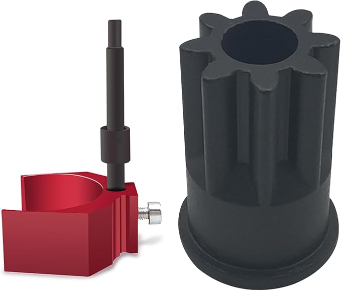 SMMS 2PCS Caterpillar Tools Kit, 9U-7227 Injector Height Adjustment Gauge Tool(Red) & J-38587-A Engine Barring Socket Engine Turning Tool for Caterpillar CAT 3406E C15 C16