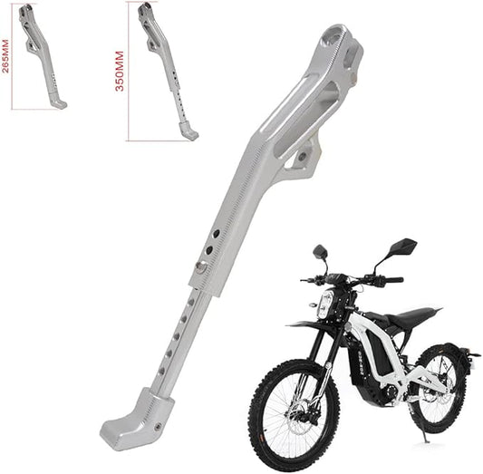 JFG RACING Sur Ron Kickstand,Motorcycle Kick Stand Side Aluminum Alloy CNC Adjustable for Surron Light Bee S/X Segway X160/X260 Talaria Sting Sliver