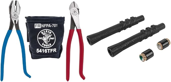 Klein Tools Ironworker's Pliers Kit with Canvas Tool Bag and Cushion Grips (3-Piece)