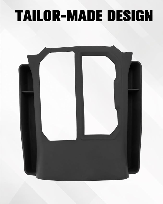 2026 RAV4 Gear Shift Cover Silicone Gear Shift Cover for 2026 Toyota RAV4 Central Control Gear Shift Panel Cover for 6th Gen 2026 RAV 4 Center Console Cover with 2 Side Pockets RAV 4 2026 Accessories