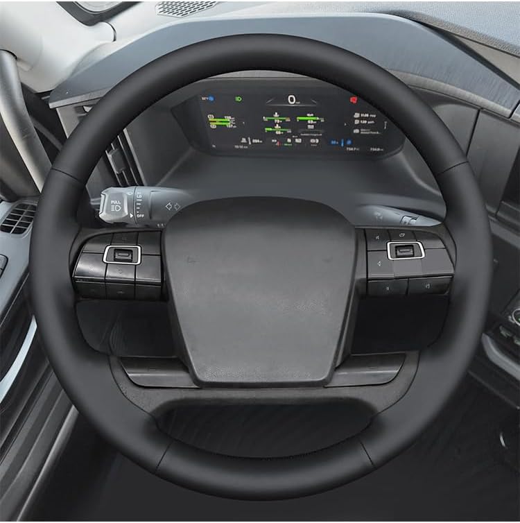 MEWANT Hand Sewn Steering Wheel Cover Wrap for Volvo VNL VNR FM FH 2017-2025 Steering Wheel Accessories for Volvo FM