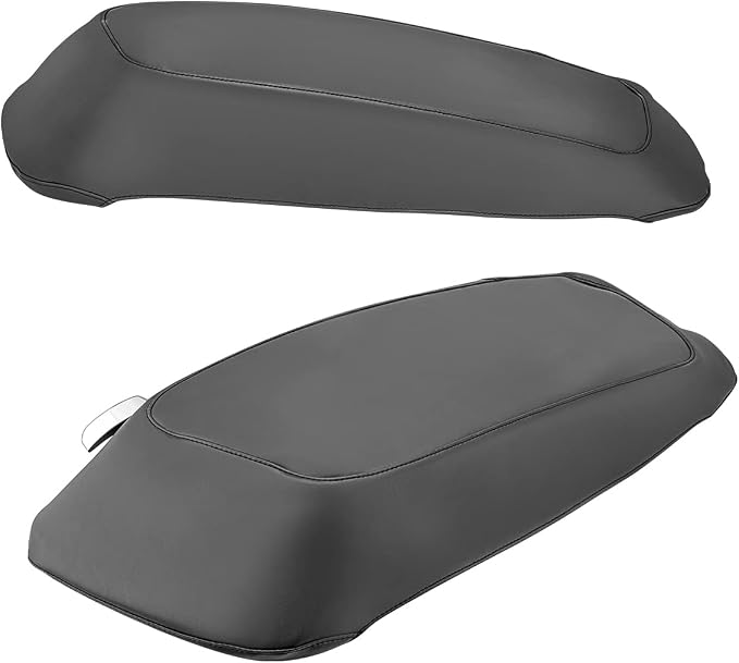 Mofun PU Leather Saddlebag Speaker Lid Bra Protective Covers Compatible with Harley Touring Road King Street Electra Road Glide 2014-2023