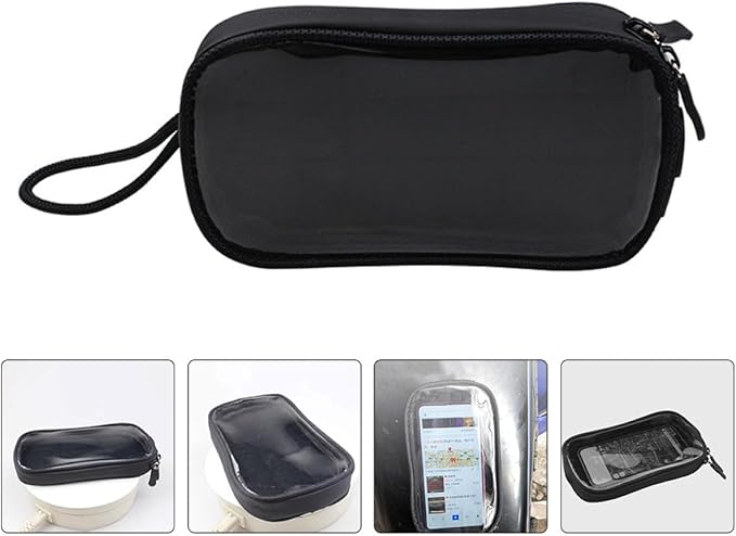 ABOOFAN Magnetic Motorcycle Tank Bag with Touchscreen Pocket, Small Waterproof Motorbike Gas Tank Bag for Navigation and Outdoor Riding Accessories