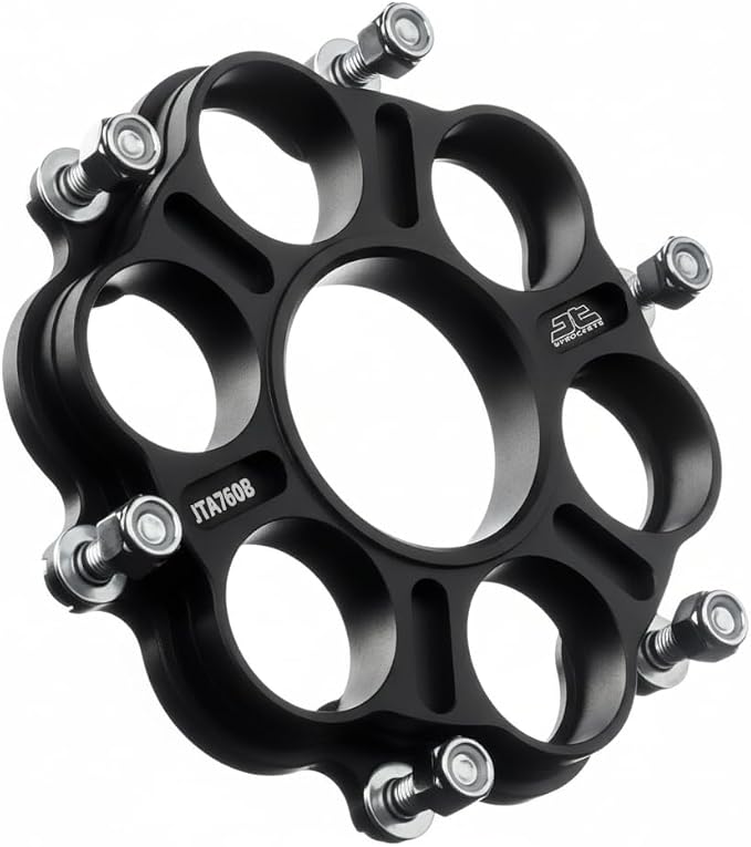 JT Sprockets JTA760B Aluminum Rear Sprocket Carrier , black