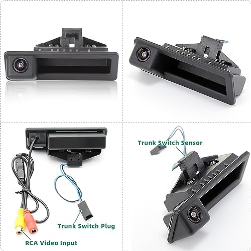 GreenYi Car AHD Monitor Camera Set, 800x480 HD TFT Monitor + 720P Backup Camera for BMW